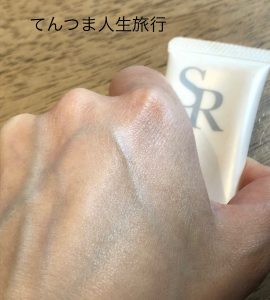 スキンレタッチャーを塗った肌の写真